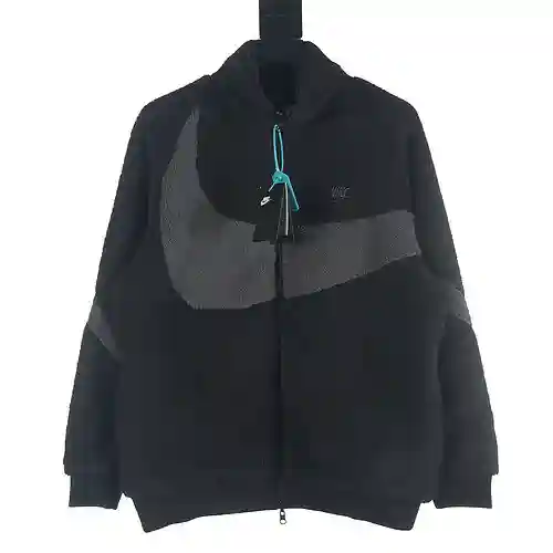 Chaqueta polar de doble cara con letras bordadas y gancho grande Nike NK