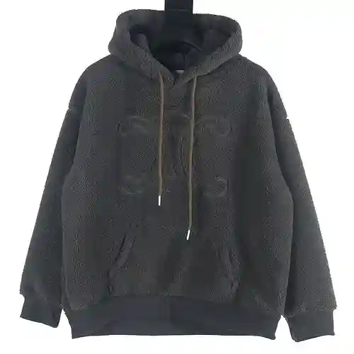 Chaqueta tipo sudadera con capucha Celine CE de lana de cordero