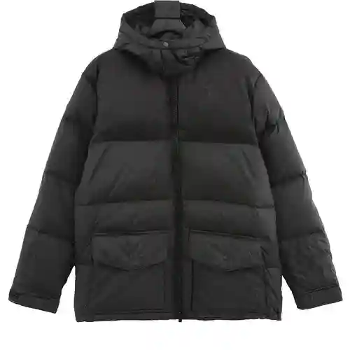 G Home Chaqueta de plumas con cincha y costuras en contraste con doble G