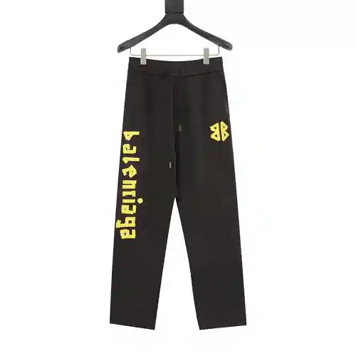 Blcg 23Fw Pantalón casual de algodón con estampado de cinta adhesiva