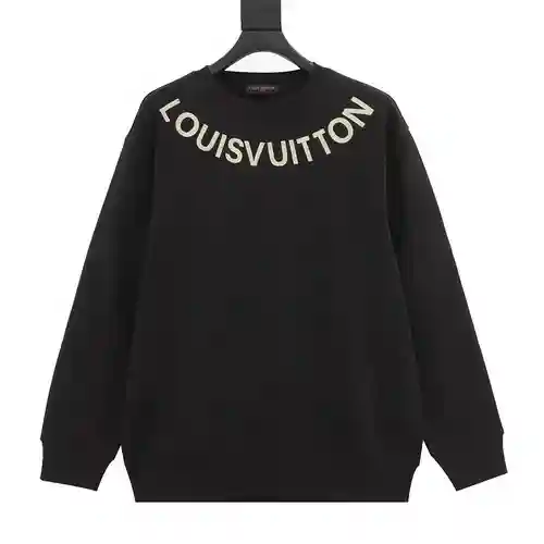 Sudadera de cuello redondo 1V 23FW con estampado de letras en el escote