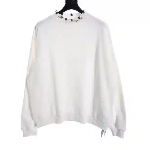 BLCG 23FW sudadera con cuello redondo y botones perforados