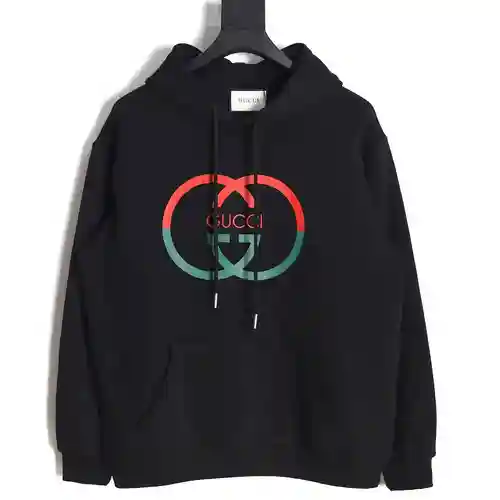 Gu*cci Gucci 23FW sudadera con capucha grande con estampado de doble G