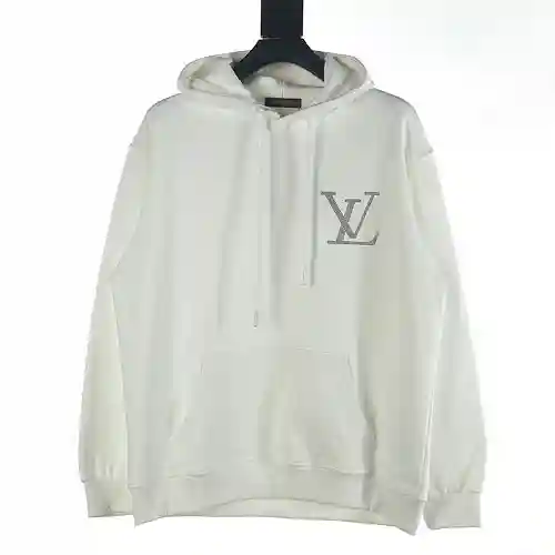Sudadera con capucha y letras de diamantes LV 23FW