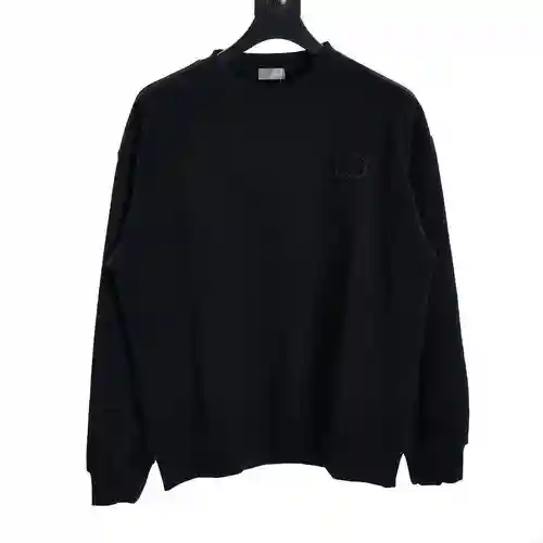 Sudadera clásica con cuello redondo y bordado CD