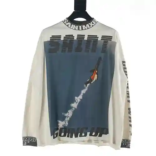 SAINT*MICHAEL 23FW camiseta de manga larga con estampado crash