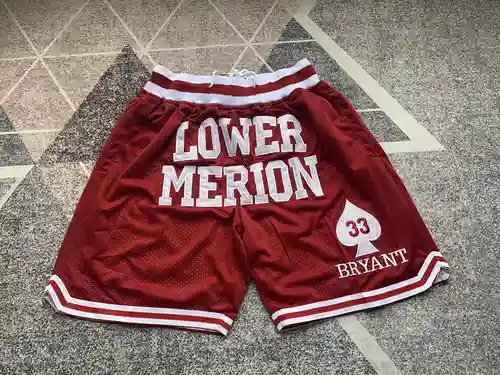 Pantalones de bolsillo Kobe Bryant High School Version Pantalones de baloncesto granate