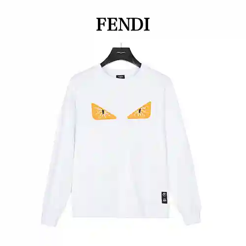 23Fen*di/Fendi sudadera con cuello redondo pegada tridimensional con ojos agrietados