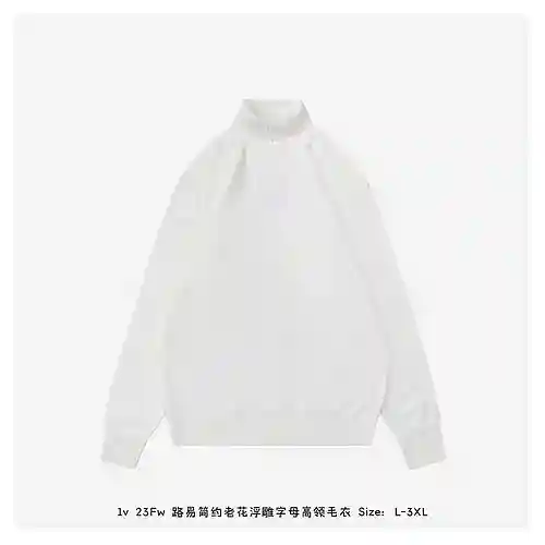 1v 23Fw Louis suéter de cuello alto con letras en relieve para presbicia simple