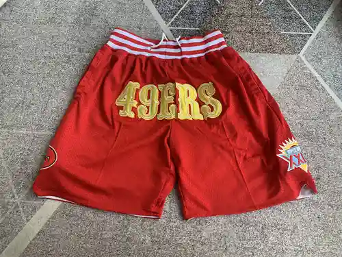 Pantalones de bolsillo NFL49ers Pantalones de baloncesto rojos