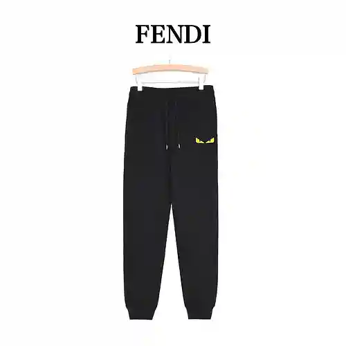 Fen*di/Fendi 22Fw pantalón de felpa con pequeño monstruo bordado cepillo de dientes