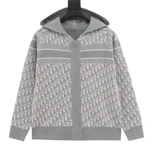 CD 23Fw Chaqueta reversible de punto de cachemir y jacquard Oblique