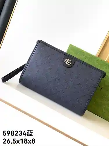 Bolso de mano GUCC para hombre, elaborado en piel vacuna original importada, alta calidad, entrega e
