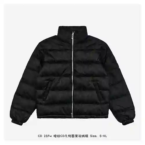 CD 23Fw plumífero con estampado geométrico CD y estampado oscuro