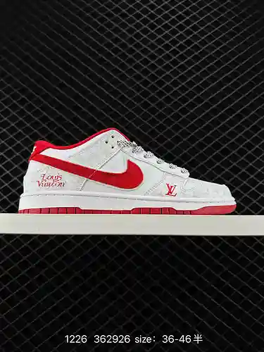 3 Lv x Nike sb Dunk Low Red Night Elf Este "Nike Dunk Low" creado por Louis Vuitton y Nike