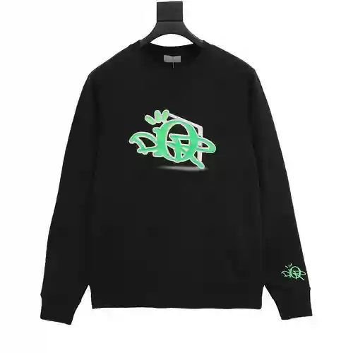 sudadera con cuello redondo y bordado con estampado CD Jelly