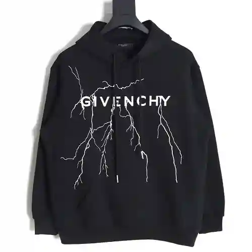 GVC Givenchy 23FW sudadera con capucha y estampado de rayos