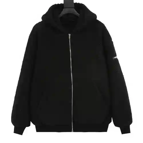 BLCG 23 chaqueta con capucha y cremallera con brazalete de lana de cordero Teddy, nuevo estilo