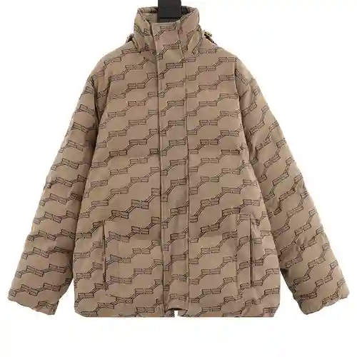 Plumífero de jacquard con flores antiguas y estampado integral Blcg