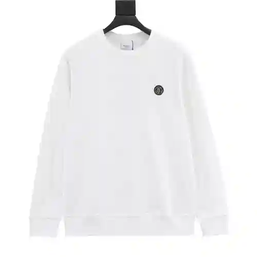 Sudadera con cuello redondo y logo de cuero metalizado BBR 22FW