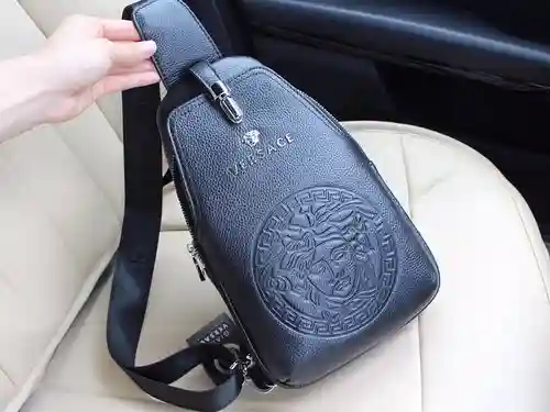 Bolso de pecho para hombre Fan@Sizhe hecho de piel de vaca original importada, calidad de alta gama,