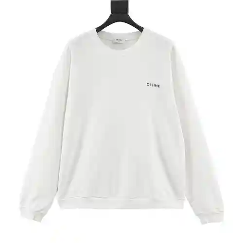 sudadera con cuello redondo y estampado de letras pequeñas CE