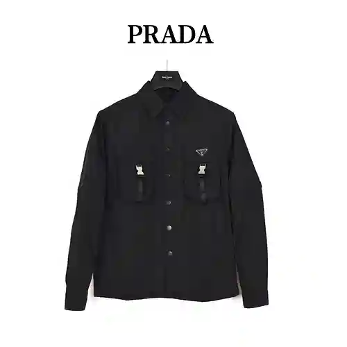 Pra*da/Prada 21ss chaqueta funcional con cierre metálico