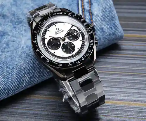 Ou@mega reloj para hombre con movimiento mecánico original totalmente automático caja superior de ac