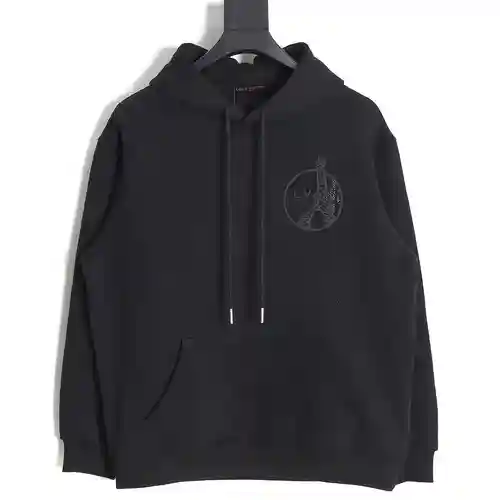 Sudadera con capucha y estampado de diamantes LV Louis Vuitton 23FW Torre Eiffel