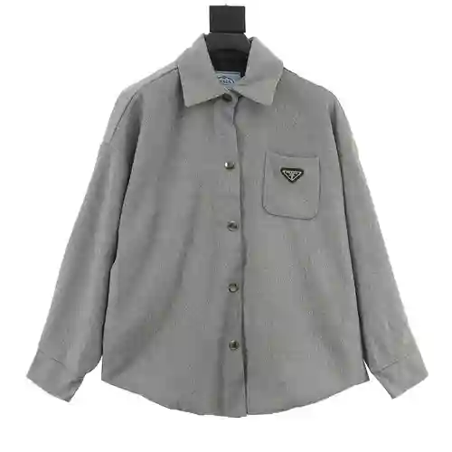 Pra*da/Prada chaqueta triangular de cachemira de manga larga