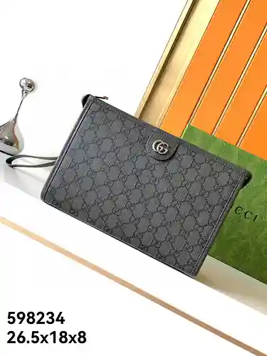 Bolso clutch para hombre GUCC, elaborado en piel vacuno original importada, alta calidad, entrega fa
