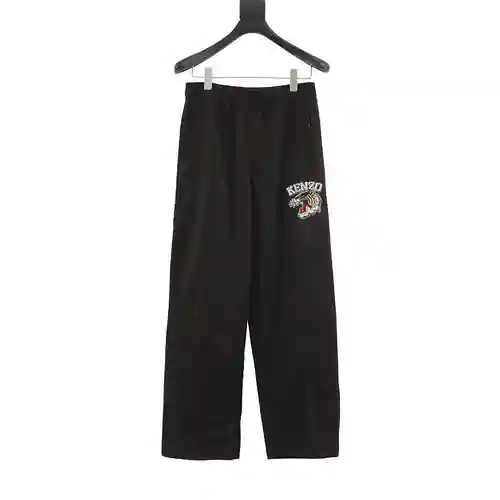 KE*NZO Kenzo KZ 23 nuevos pantalones anchos informales bordados con cabeza de tigre