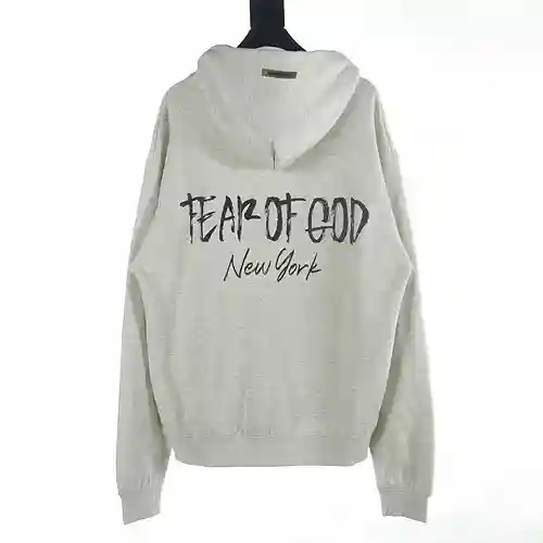 FEAR OF*GOD FOG sudadera con capucha de doble línea ESSENTIALS New York con estampado limitado