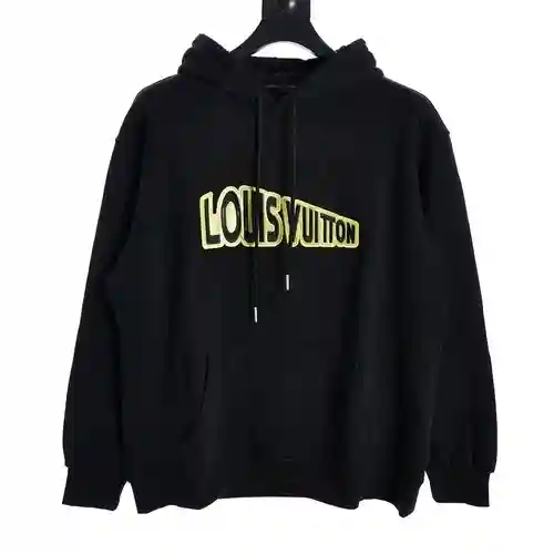 sudadera con capucha y letras bordadas
