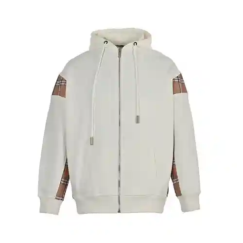 BBR/Burberry 23Fw chaqueta con cremallera y patchwork a cuadros