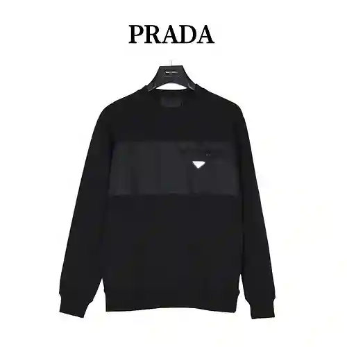 Pra*da sudadera con cuello redondo y cremallera 23ss