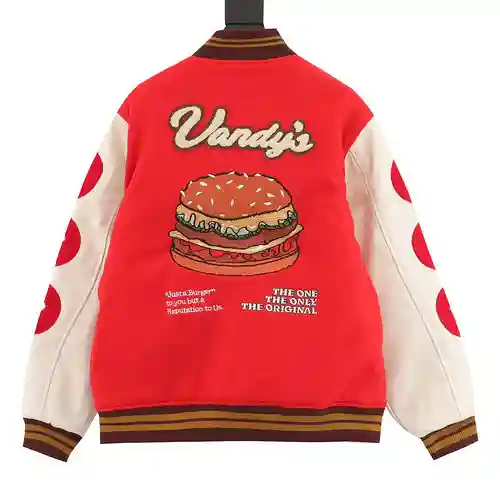 Chaqueta de béisbol bordada de Hamburgo hecha por humanos