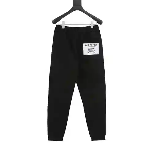 Pantalones y pantalones deportivos de felpa con logo y parche BBR