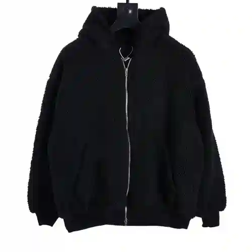 BLCG 23 chaqueta con capucha y cremallera con brazalete de lana de cordero Teddy, nuevo estilo