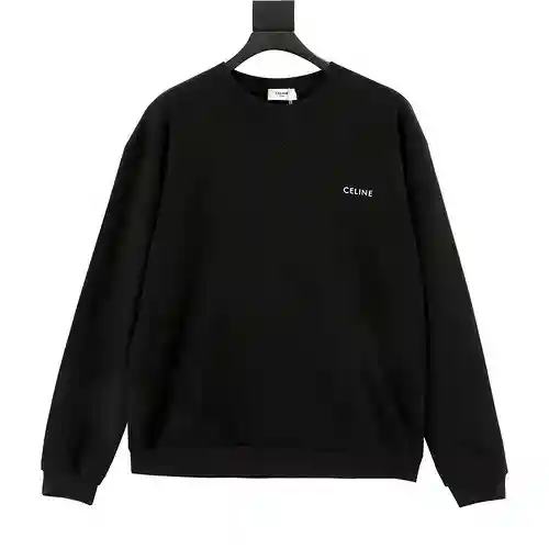 sudadera con cuello redondo y estampado de letras pequeñas CE