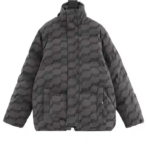 Plumífero de jacquard con flores antiguas y estampado integral Blcg
