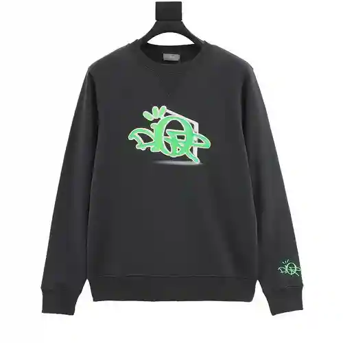 sudadera con cuello redondo y bordado con estampado CD Jelly