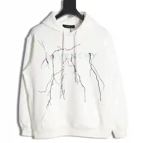 GVC Givenchy 23FW sudadera con capucha y estampado de rayos