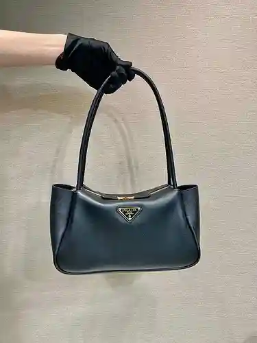 Bolso de hombro PRA@DA Hecho de cuero original importado de primera calidad Versión réplica de alta 