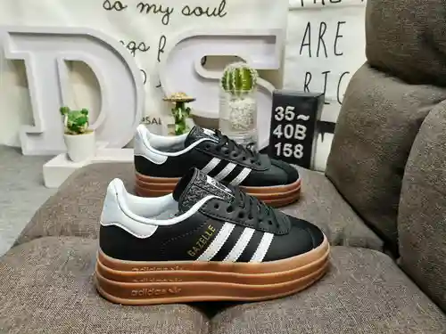 158DAdidas Originals Gazelle Bold W trébol suela gruesa de tres capas zapatillas deportivas informal