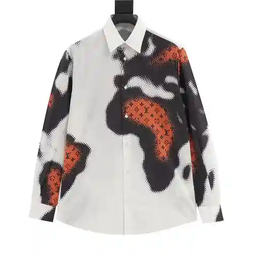 camisa con estampado de píxeles 1V 23Fw