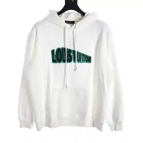 sudadera con capucha y letras bordadas