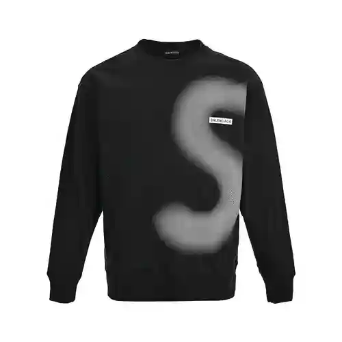 BLCG/Balenciaga 23Fw S sudadera con cuello redondo y letras estampadas