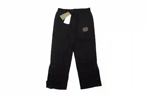 Pantalones informales gruesos Gu*cci 24ss con logo bordado en la manga