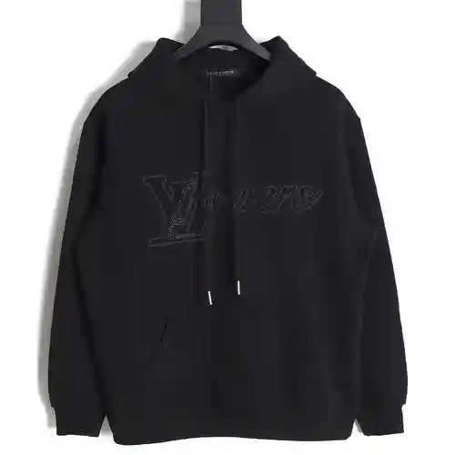 Sudadera con capucha con estampado de diamantes LV Louis Vuitton 23FW Fei Dong